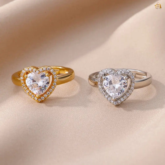 Heart Zircon Rings