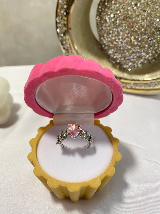 Royal Pink Heart Ring